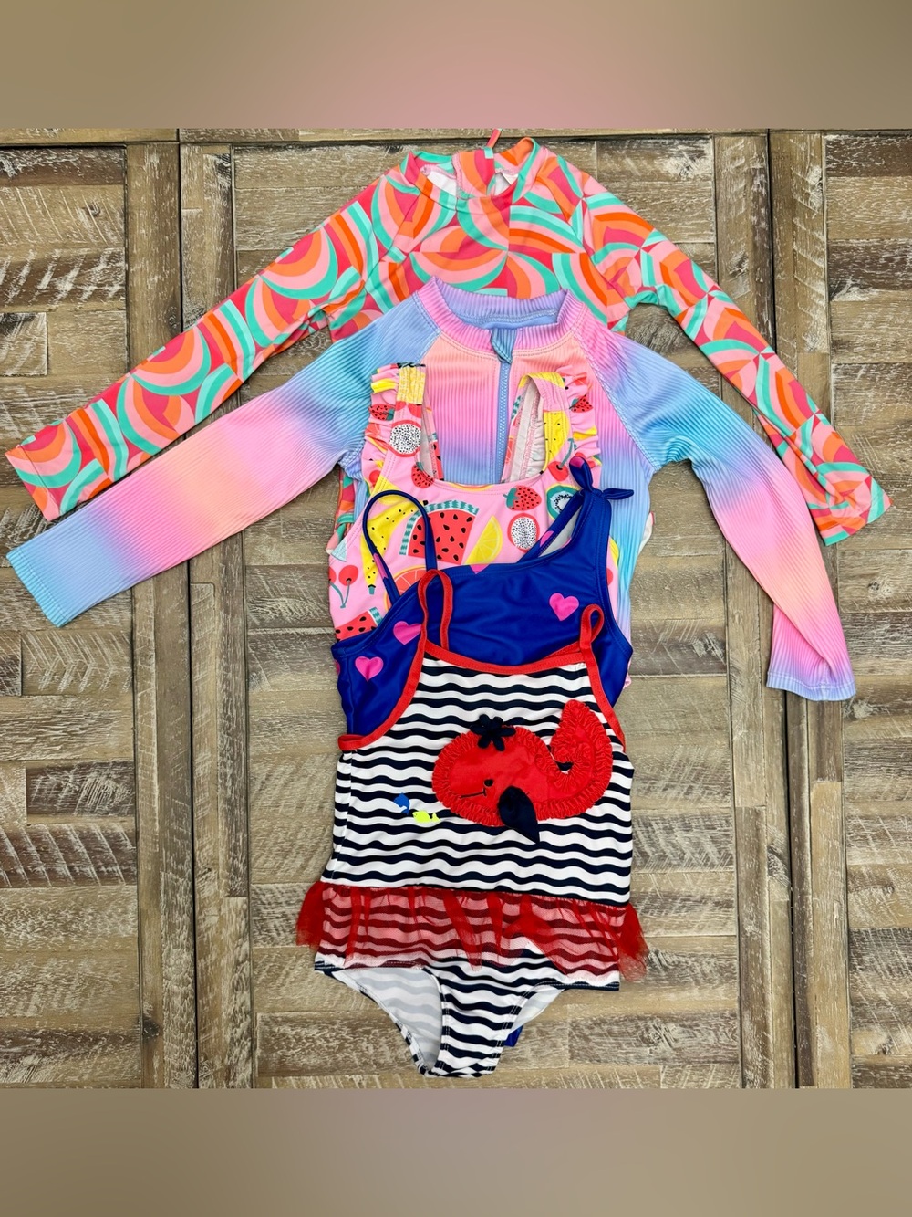 Toddler swimsuit bundle - Five swimsuits - size: 4T